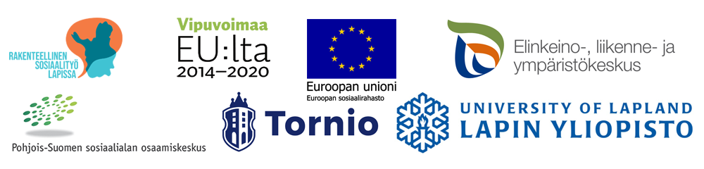 Hankkeen, Posken, Eu:n, Tornion ja Lapin yliopiston logot